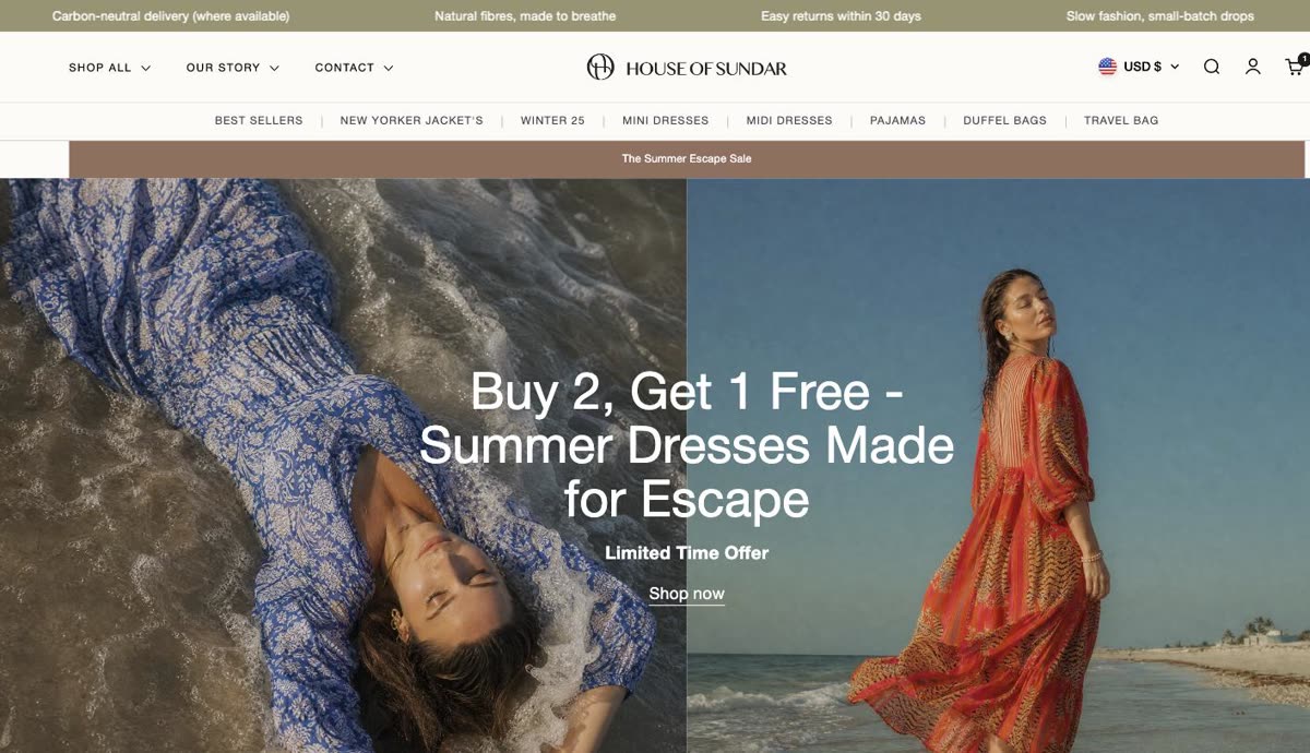 House of Sundar homepage